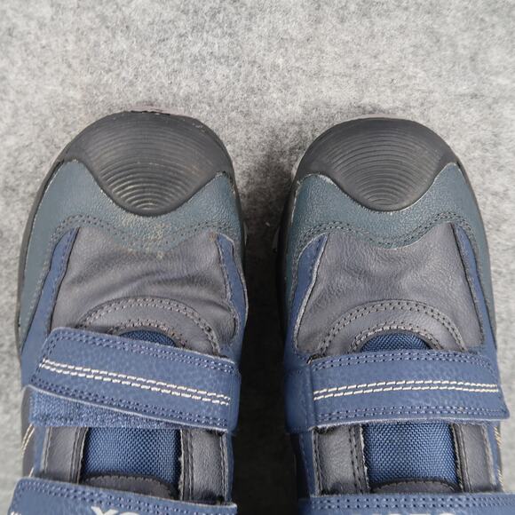 Geox Shoes Big Kids 6 Buller Sneakers Leather Double Strap Casual Athletic Blue - Picture 7 of 14